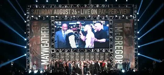This is the NY faceofff between Gregor and Mayweather