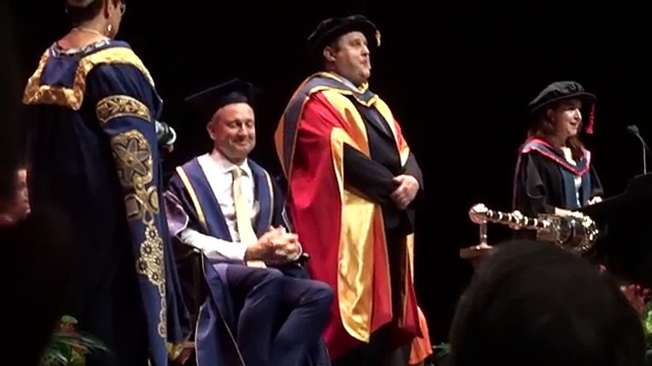 Peter Kay. Salford University. 19 July 2016. Honorary Doctorate.
