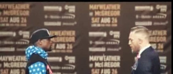 Mayweather v McGregor 1st face to face presser video 2017