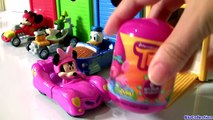 Disney Mickey And The Roadster Racers Car Toys in Tayo Garage Toys Surprise 꼬마버스 타요 깜짝 계란 장난감