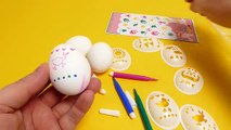 Semana Santa huevo para colorear con diferentes diseños y colores