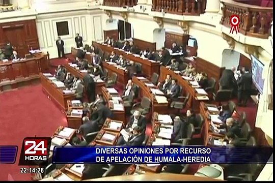 Diversas opiniones por recurso de apelación de Humala y Heredia
