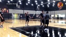 Tim Duncan returns to Spurs practice to work with LaMarcus Aldridge & others ahead of Game