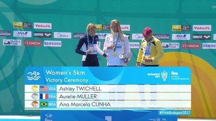 Natation : Championnat du monde - Eau Libre - Le podium du 5km nage femmes !