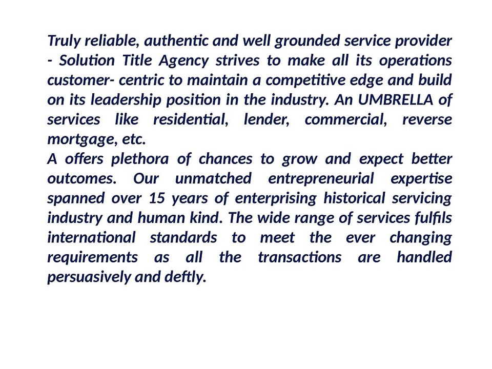 Solution Title Agency