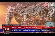 Argentina: se registra la nevada más intensa en 20 años