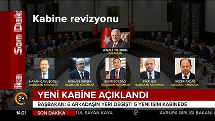 Başbakan Yıldırım kabine değişlikliğini açıkladı! İşte detaylar...