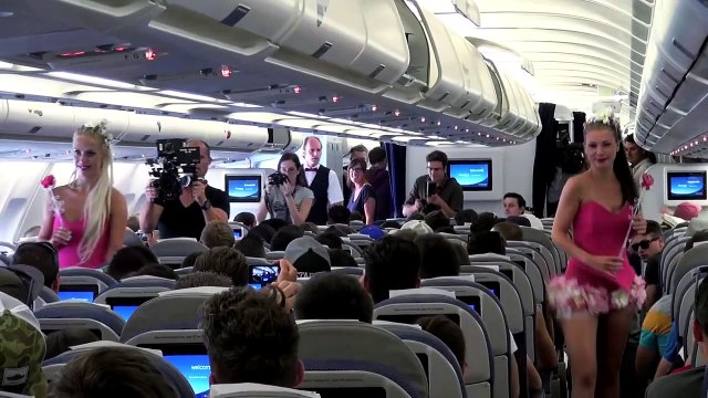 Les festivaliers de Tomorrowland débarquent en Belgique à bord de l'avion thématique
