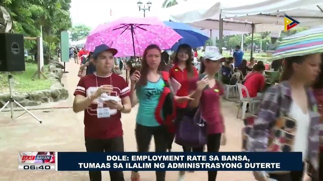 DOLE: Employment rate sa bansa, tumaas sa ilalim ng Administrasyong Duterte