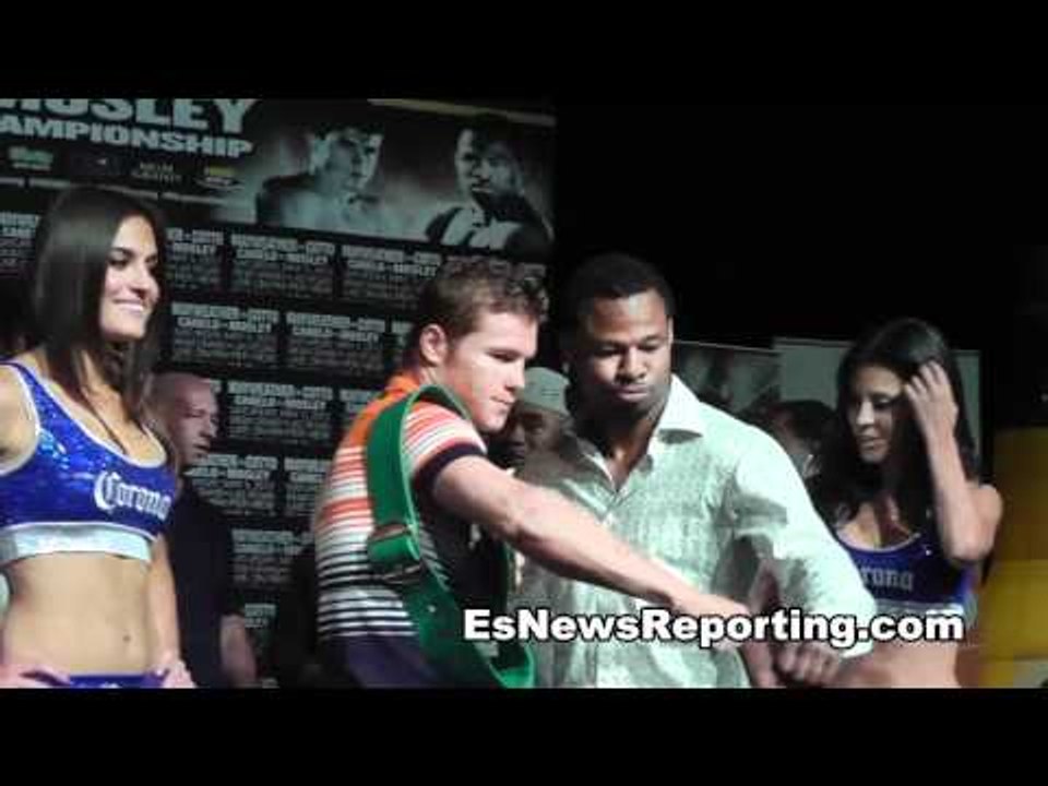 Mosley vs Canelo Faceoff
