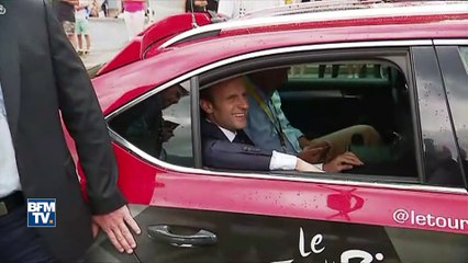 Tour de France: Emmanuel Macron arrive à Saint-Michel-de-Maurienne pour la 17e étape