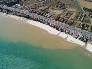 Silivri'de Çamura Bulanan Deniz Havadan Görüntülendi