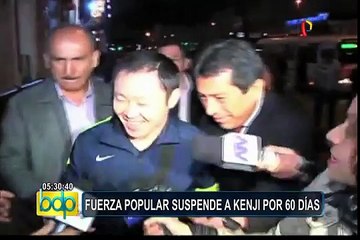 Por suspensión Kenji Fujimori no podría ser elegido presidente del Parlamento