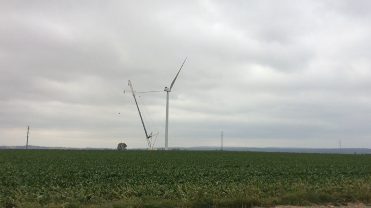Visite du chantier du parc éolien