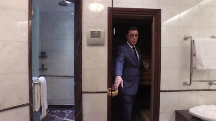 Stephen Colbert Visits Moscow's Infamous Presidential Suite During "Russia Week" | THR News