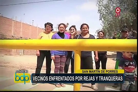 San Martín de Porres: vecinos enfrentados por instalación de rejas y tranqueras