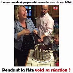 La maman de 6 garçons découvre le sexxxe de son bébé pendant la fête – voici sa réaction