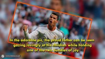 Cristiano Ronaldo and His Son Cuddle New born Twins in New Family Photo