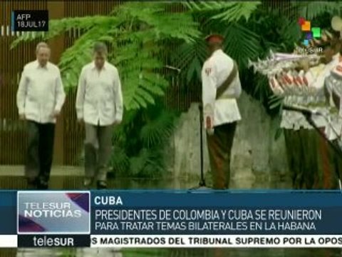 Presidentes de Colombia y Cuba se reúnen para tratar temas bilaterales
