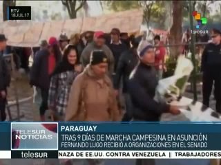 Senado paraguayo recibe a campesinos tras 9 días de marchas