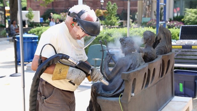 This museum is blasting precious sculptures with dry ice. But why?