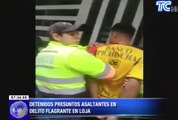 Acusados de asaltos capturados en Loja