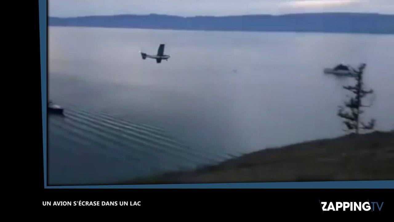 Un avion s’écrase en plein milieu d’un lac, les images chocs ! (Vidéo)