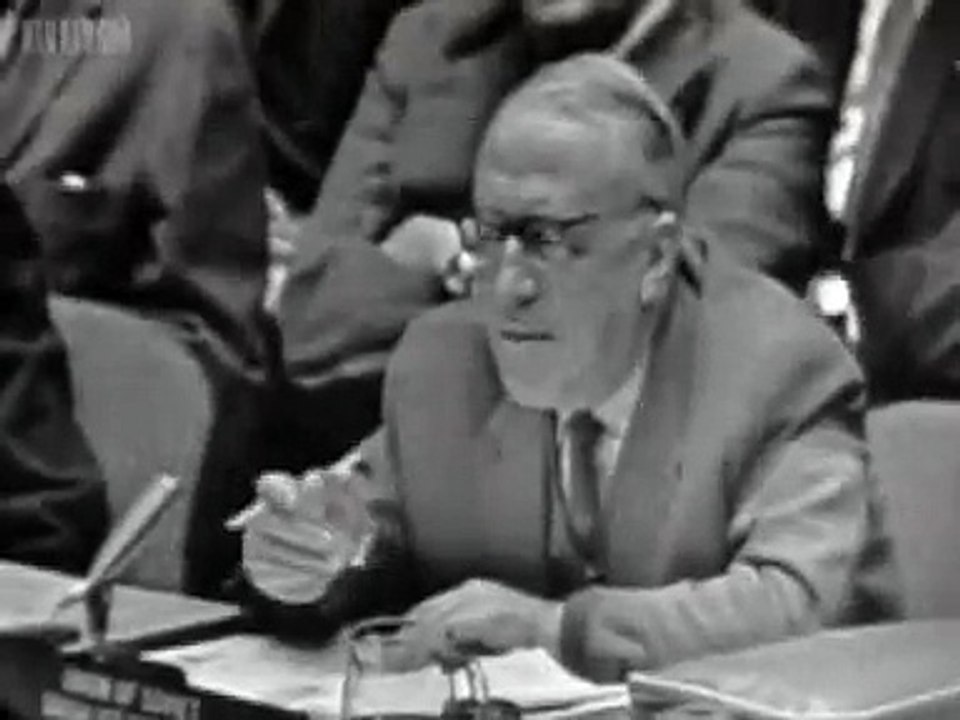 U.S. ambassador Adlai Stevenson at the UN 1962 Cuban Missile Crisis