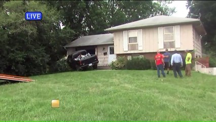 Driver Crashes Stolen Pickup into Home's Living Room