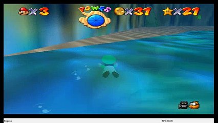 Let's play Super Mario 64 épisode 8 : les pièces jaunes sous l'eau !
