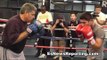 Jessie Vargas Mitts At The Mayweather Boxing Club