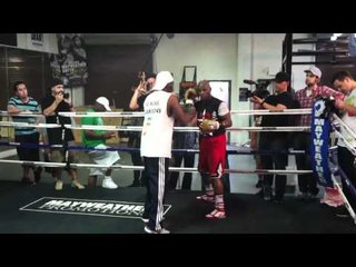 roger and floyd mayweather mitts