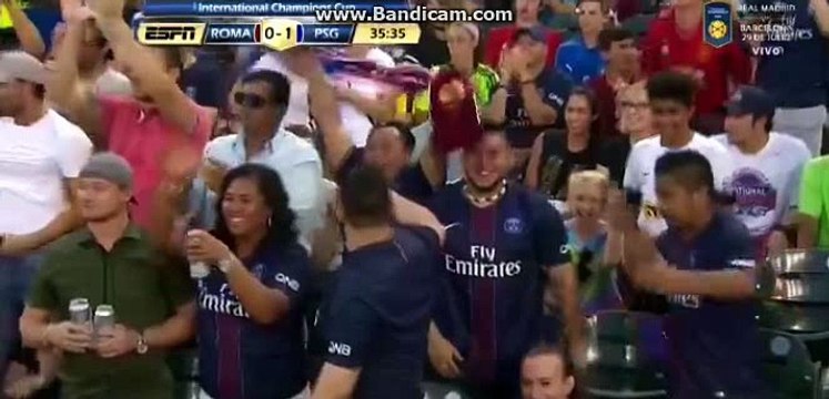 Marquinhos Goal ~AS Roma vs Paris Saint-Germain 0-1