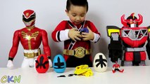 Power Rangers Super Giant Surprise Egg Toys Opening Dino Charger Samurai Megaforce CKN Toy