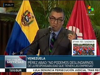 Pérez Abad insta a trabajar por el modelo productivo de Venezuela