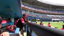田口コーチもノリノリの試合前リズムトレーニングにカメラが接近【広報カメラ】