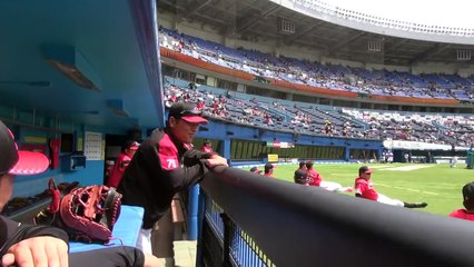 田口コーチもノリノリの試合前リズムトレーニングにカメラが接近【広報カメラ】
