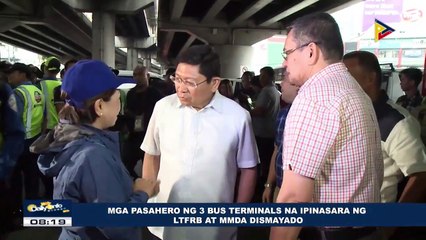 Mga pasahero ng tatlong bus terminals na ipinasara ng LTFRB at MMDA, dismayado