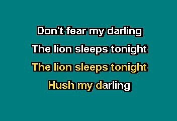 THE LION SLEEPS TONIGHT - TOKENS (KARAOKE)