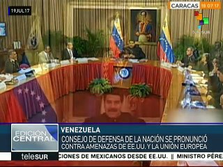 Consejo de Defensa de Venezuela rechaza injerencismo de EEUU y UE