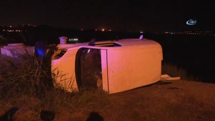 Aracıyla Takla Atan Sürücü, Olay Yerinden Kaçtı