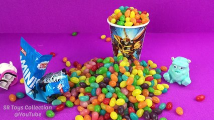 Jelly Beans Mickey Mouse Minions Surprise Cups with Toys Superman Peppa Pig Zootopia Egg B