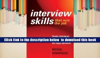 Ebook Interview Skills That Win the Job: Simple Techniques for Answering All the Tough Questions -