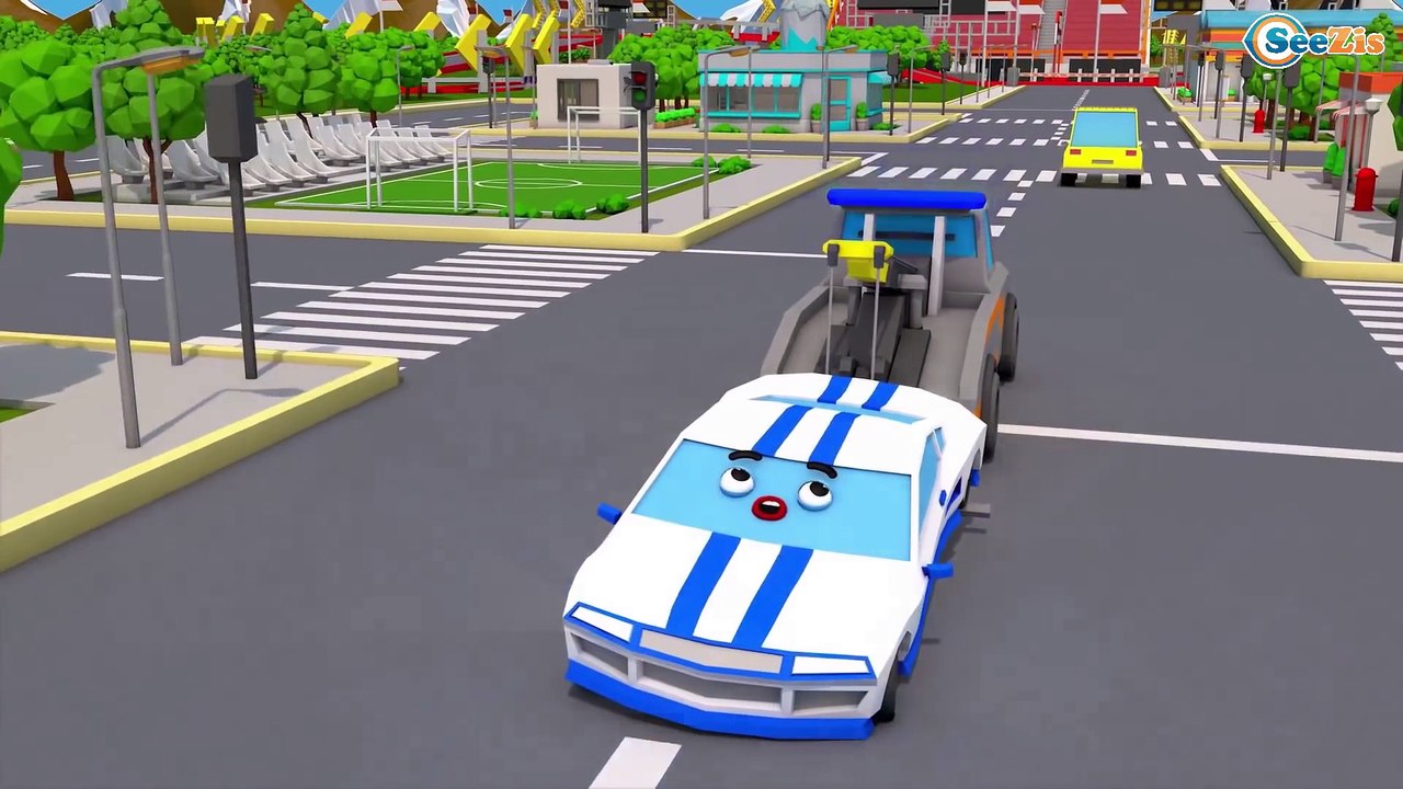 The Tow Truck DRIVE Car Friends Service Vehicles Cartoons for children - 3D Cars & Trucks Stories