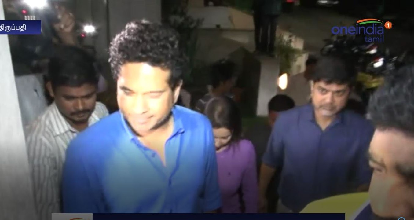 Sachin Tendulkar Visited Tirupati temple-Oneindia Tamil