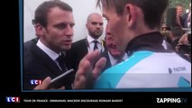 Emmanuel Macron encourage Romain Bardet au Tour de France (vidéo)