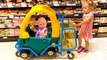 Bad Kid & Baby Doll doing shopping Crying for Candy Kids by Learn Colors Johny Johny Yes Papa