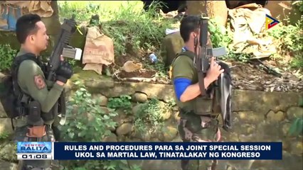 Rules and procedures para sa Joint Special Session ukol sa Martial Law, tinalakay ng Kongreso