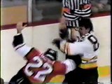 Rick Tocchet vs Cam Neely NHL Dec 6/86