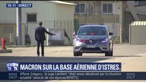 Emmanuel Macron est arrivé sur la base aérienne d'Istres pour une journée avec les militaires